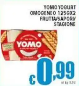 Sacoph Yomo yogurt omogeneo frutta/saporv/stagione offerta