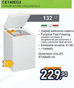 Unieuro IGNIS CE140EG2 CONGELATORE ORIZZONTALE offerta