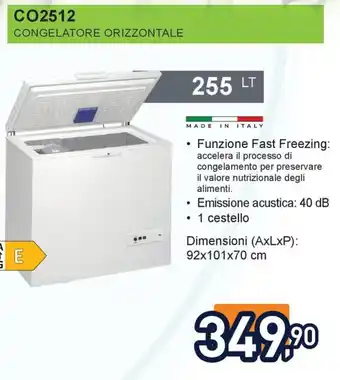 IGNIS CO2512 CONGELATORE ORIZZONTALE