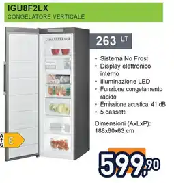 Unieuro IGNIS IGU8F2LX CONGELATORE VERTICALE offerta