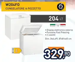 Unieuro Whirlpool W204FO CONGELATORE A POZZETTO offerta