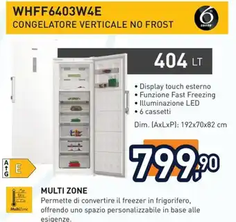 Whirlpool WHFF6403W4E CONGELATORE VERTICALE NO FROST