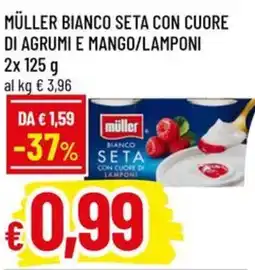 Famila Müller bianco seta con cuore di agrumi e mango/lamponi offerta