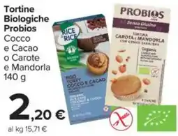 Carrefour Tortine Biologiche Probios offerta