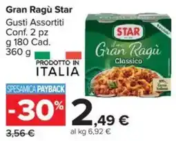 Carrefour Gran Ragù Star offerta