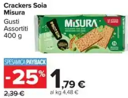 Carrefour Crackers Soia Misura offerta