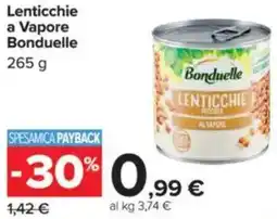 Carrefour Lenticchie a Vapore Bonduelle offerta