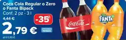 Carrefour Coca Cola Regular o Zero o Fanta Bipack offerta