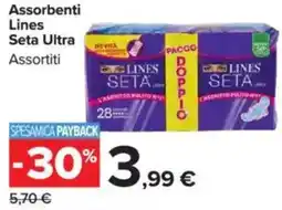 Carrefour Assorbenti Lines Seta Ultra offerta