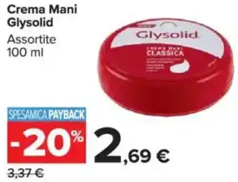 Carrefour Crema Mani Glysolid offerta