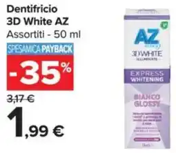 Carrefour Dentifricio 3D White AZ offerta