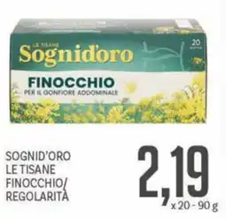 Supermercati Piccolo Sognid'oro le tisane finocchio regolarità x20 offerta
