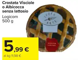 Carrefour Market Crostata Visciole o Albicocca senza lattosio offerta