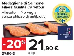 Carrefour Market Medaglione di Salmone Filiera Qualità Carrefour offerta