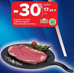 Carrefour Market Costata con Osso di Bovino Adulto Filiera Qualità Carrefour offerta