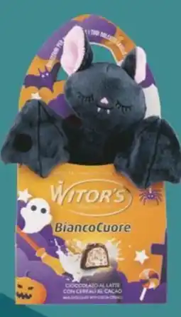 Supermercati Piccolo Witor's bianco cuore cioccolato al latte con cereali al cacao + peluche offerta