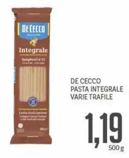 Supermercati Piccolo De cecco pasta integrale offerta