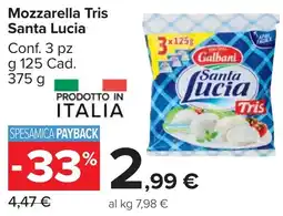 Carrefour Market Mozzarella Tris Santa Lucia offerta