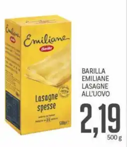 Supermercati Piccolo Barilla emiliane lasagne all'uovo offerta