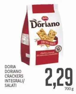 Supermercati Piccolo Doria doriano crackers integrali/ salati offerta