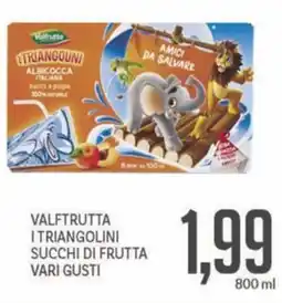 Supermercati Piccolo Valftrutta itriangolini succhi di frutta offerta