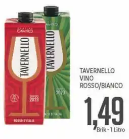 Supermercati Piccolo Tavernello vino rosso/bianco offerta