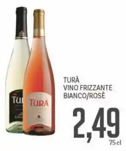 Supermercati Piccolo Tura vino frizzante bianco/rosè offerta