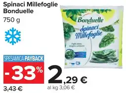 Carrefour Market Spinaci Millefoglie Bonduelle offerta