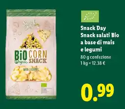 Lidl Snack salati Bio a base di mais e legumi offerta