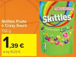 Carrefour Market Skittles Fruits o Crazy Sours offerta