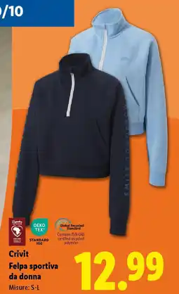 Lidl Crivit Felpa sportiva da donna offerta