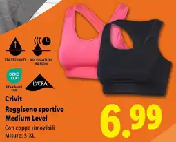 Lidl Crivit Reggiseno sportivo Medium Level offerta