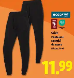 Lidl Crivit Pantaloni sportivi da uomo offerta