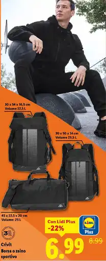 Lidl Crivit Borsa o zaino sportivo offerta