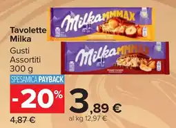 Carrefour Market Tavolette Milka offerta
