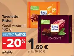 Carrefour Market Tavolette Ritter offerta