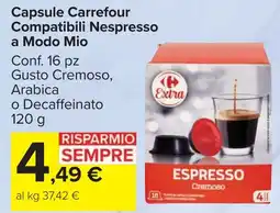 Carrefour Market Capsule Carrefour Compatibili Nespresso a Modo Mio offerta