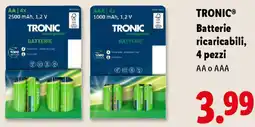 Lidl TRONIC Batterie ricaricabili, 4 pezzi offerta