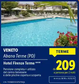 Lidl VENETO Abano Terme (PD) Hotel Firenze Terme offerta