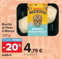 Carrefour Market Burrito di Pollo o Manzo offerta