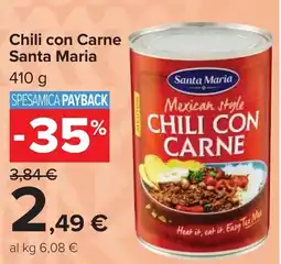 Carrefour Market Chili con Carne Santa Maria offerta