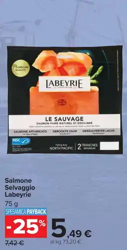 Carrefour Market Salmone Selvaggio Labeyrie offerta