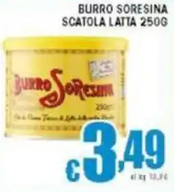 Sacoph Burro soresina scatola latta offerta