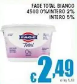 Sacoph Fage total bianco 0%/intero 2% intero 5% offerta