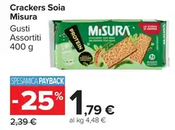 Carrefour Market Crackers Soia Misura offerta