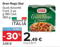 Carrefour Market Gran Ragù Star offerta