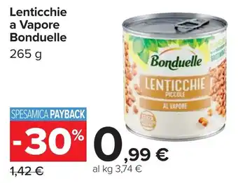 Carrefour Market Lenticchie a Vapore Bonduelle offerta