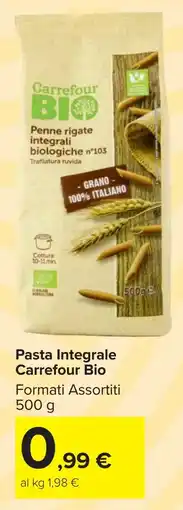 Carrefour Market Pasta Integrale Carrefour Bio offerta