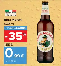 Carrefour Market Birra Moretti offerta