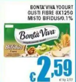 Sacoph Bonta viva yogurt gusti fibre misto bifidus/0.1% offerta